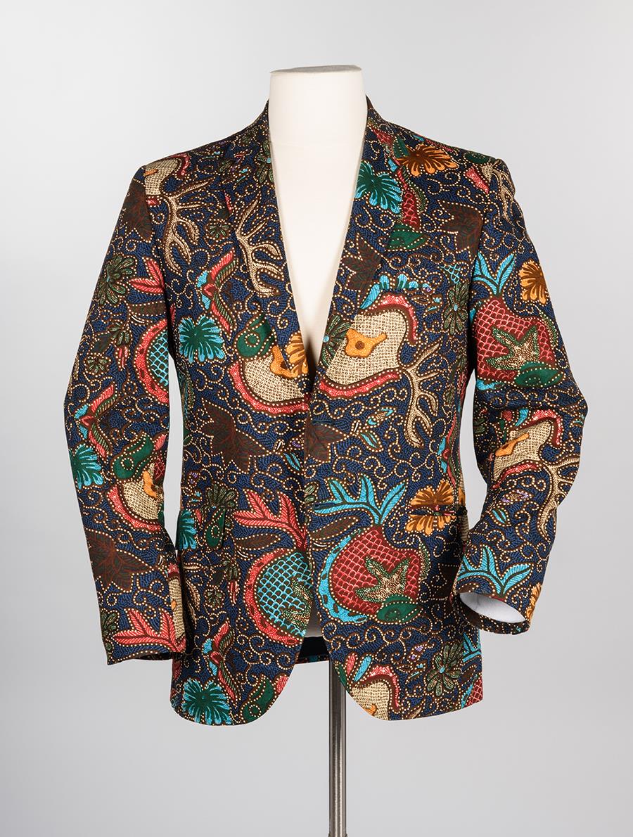 Image of Batik print jacket worn by John Doyle Bishop, 1967